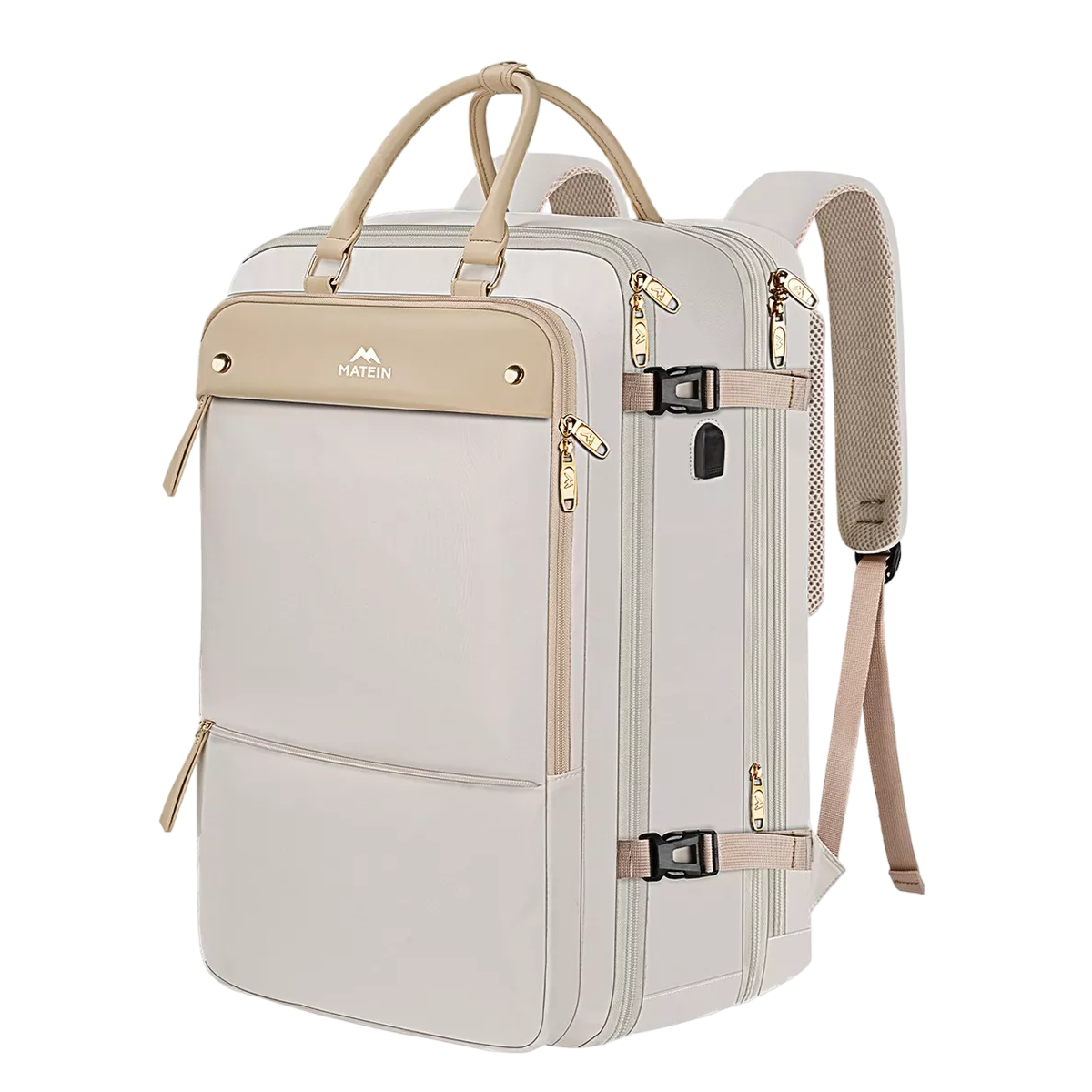 Foto 2 pulgar | Mochila de Viaje Carry On 52L Beige para Mujer