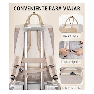Foto 3 | Mochila de Viaje Carry On 52L Beige para Mujer