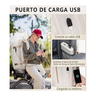 Foto 4 | Mochila de Viaje Carry On 52L Beige para Mujer