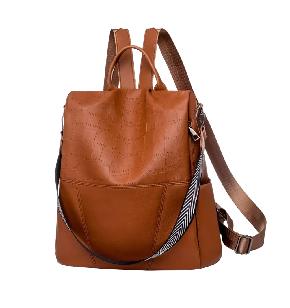 Bolso Mochila Moda Mujer Super Calidad Antirrobo Marrón A