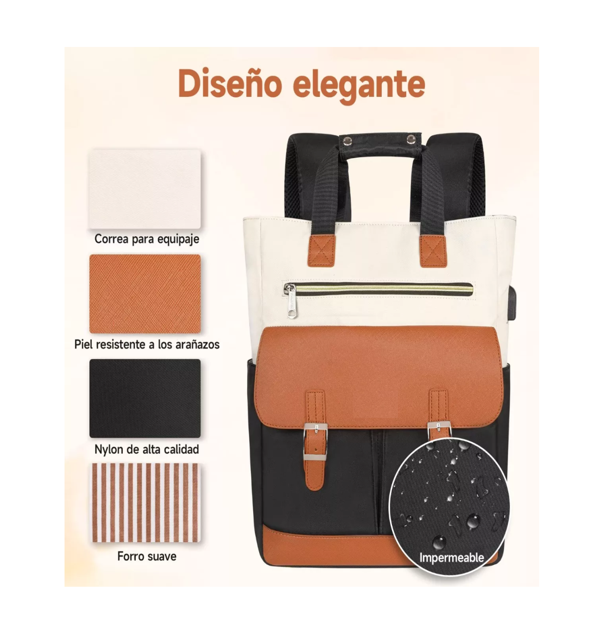 Foto 4 | Mochila Casual Elegante para Mujer