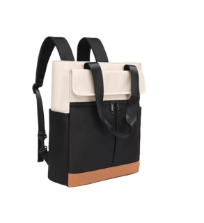 Foto 1 | Mochila Negra Beige Antirrobo Impermeable Para Viaje