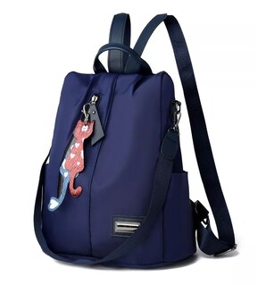 Foto 2 | Mochila Antirrobo Impermeable Azul Marino