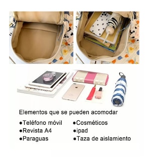 Foto 3 | Mochila Gran Capacidad Estilo Coreano Estudiantes Rosa