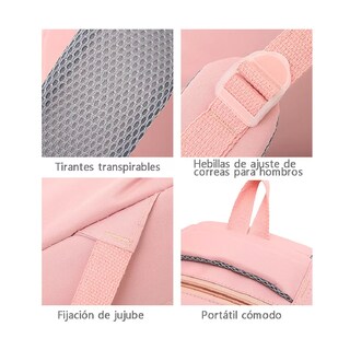 Foto 4 | Mochila Rosa Multifuncional para Mujer