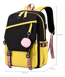 Foto 2 | Mochila con Puerto Usb Multicolor para Mujer