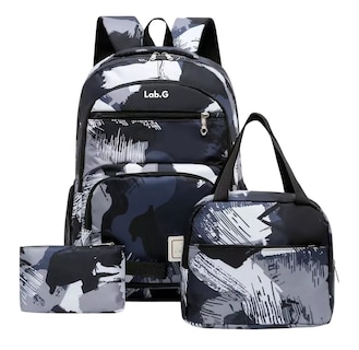 Foto 1 | Kit Mochila Escolar Belug Negro 3 Piezas