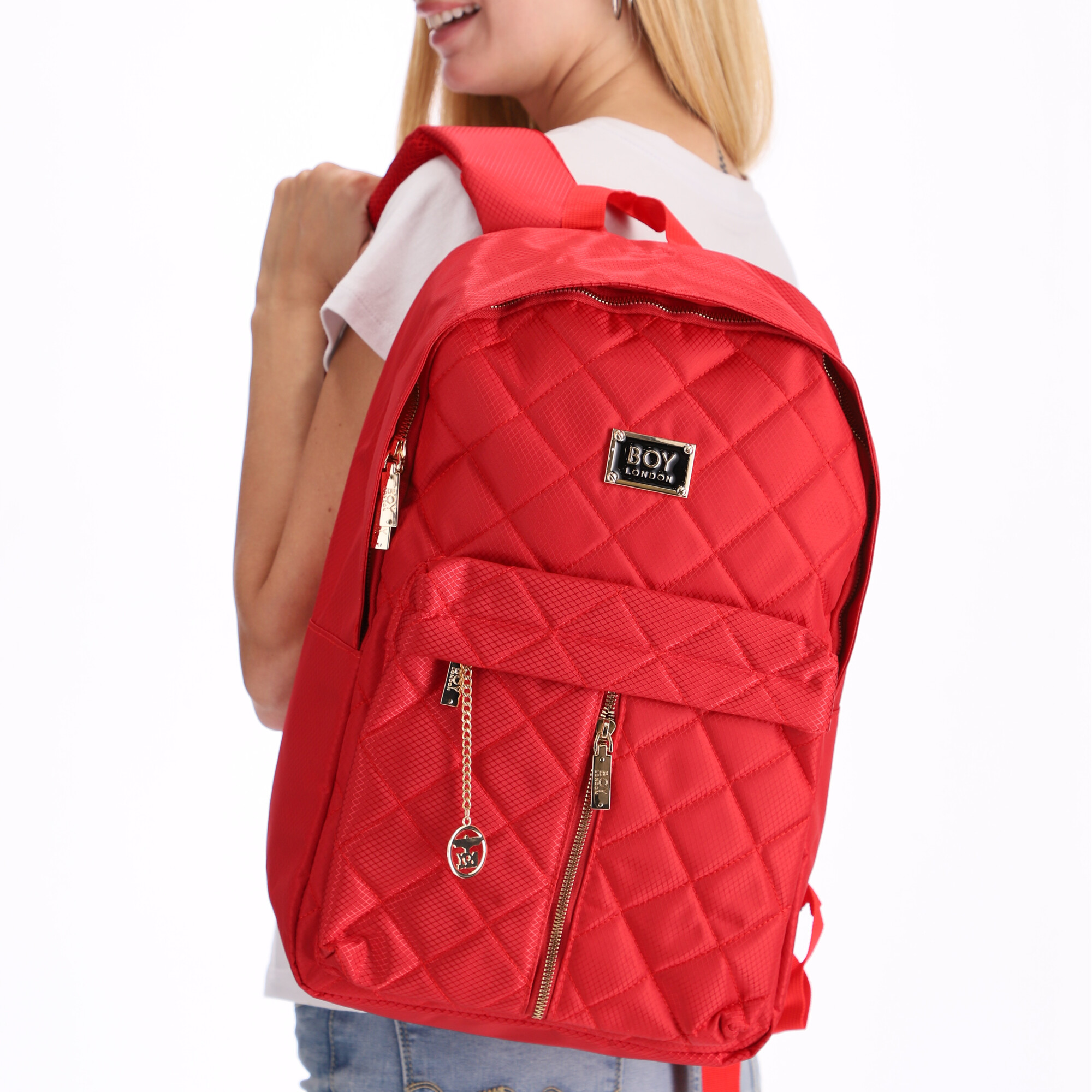 Foto 6 pulgar | Mochila Roja Para Mujer Boy London