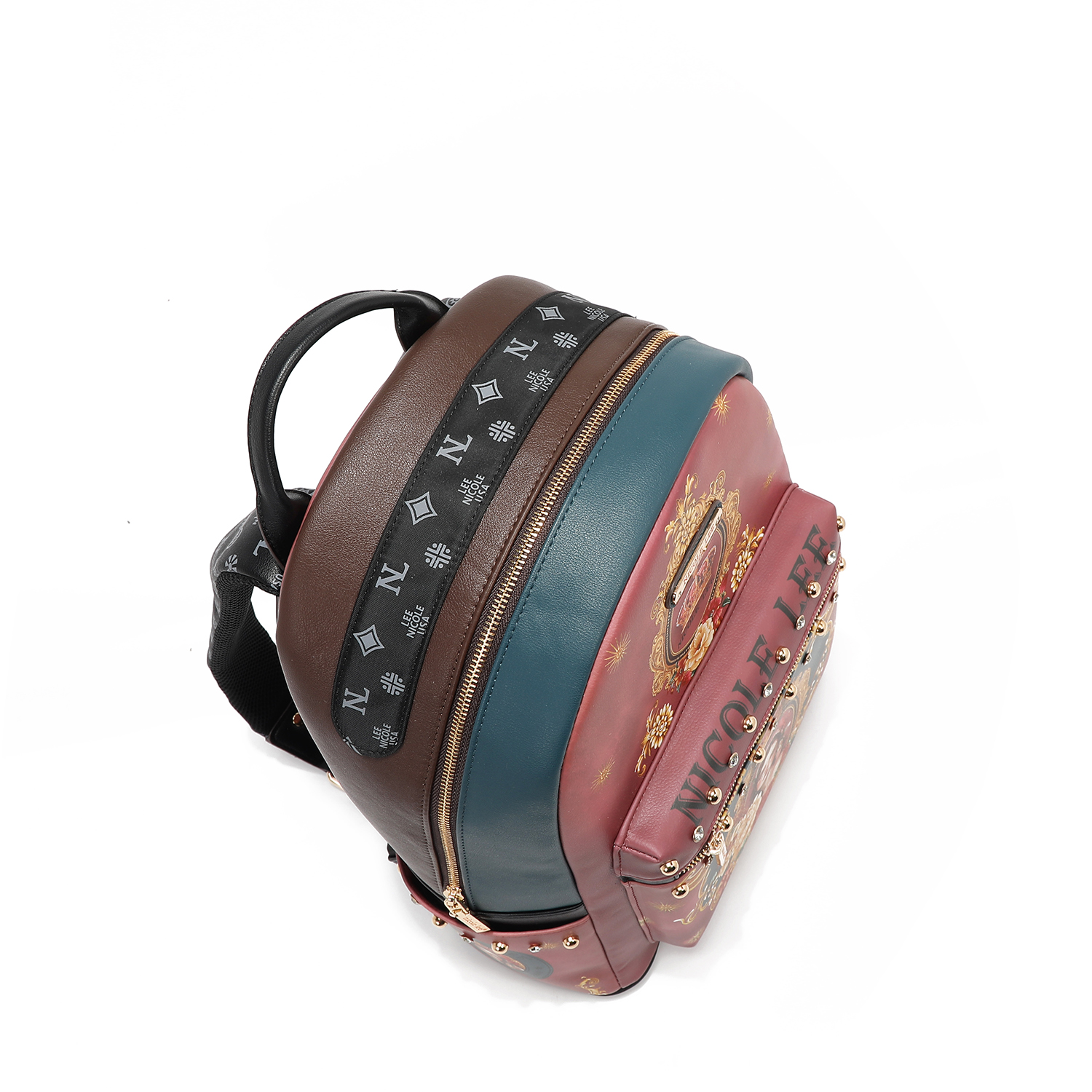 Foto 4 pulgar | Mochila Nicole Lee Estampada Porta Laptop The Queen