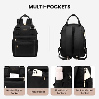 Foto 2 | Mochila Casual Lovevook Negra-Venta Internacional