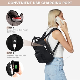 Foto 4 | Mochila Casual Lovevook Negra-Venta Internacional