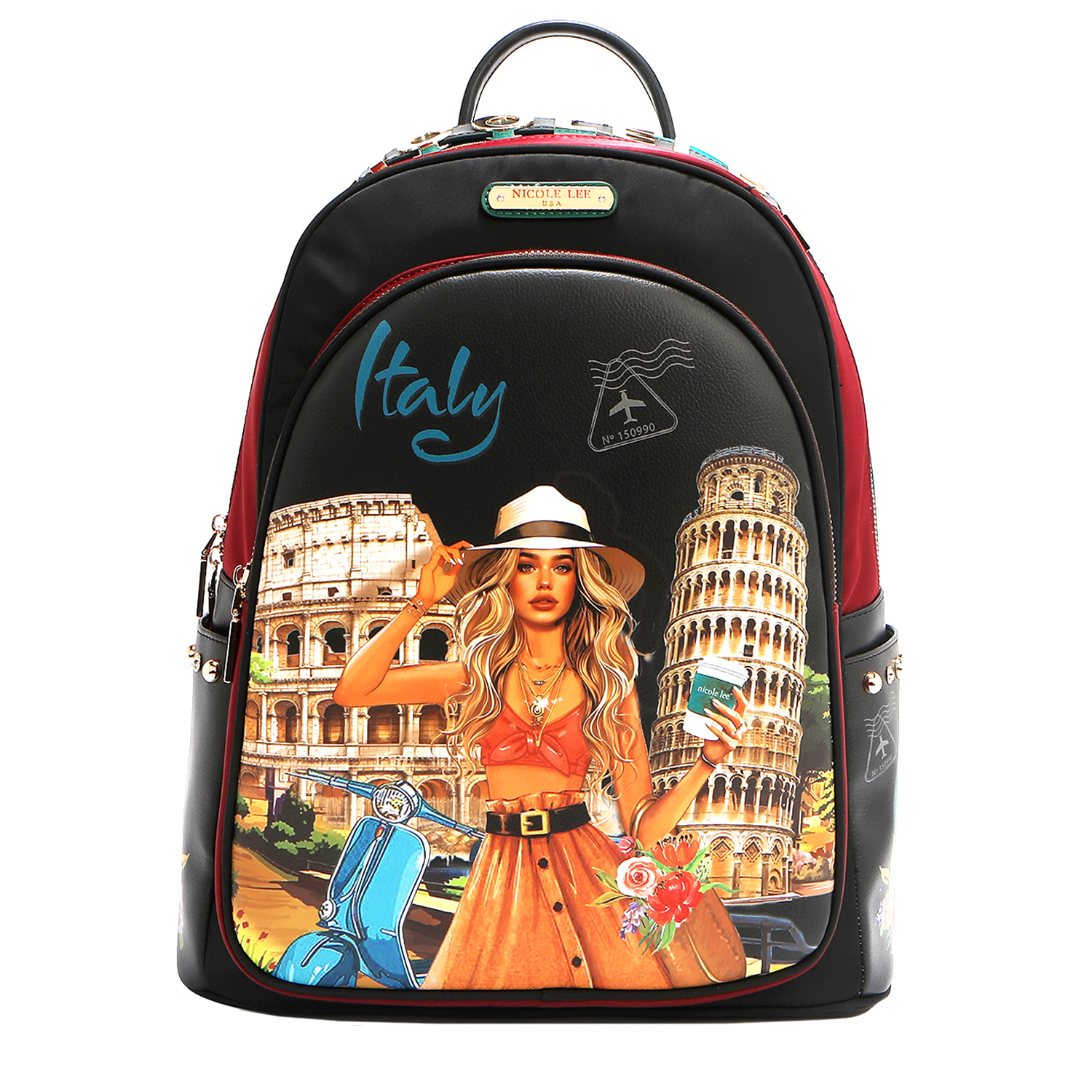 Foto 2 pulgar | Mochila Nicole Lee Nylon Bolsa Extra Print Martha Travel