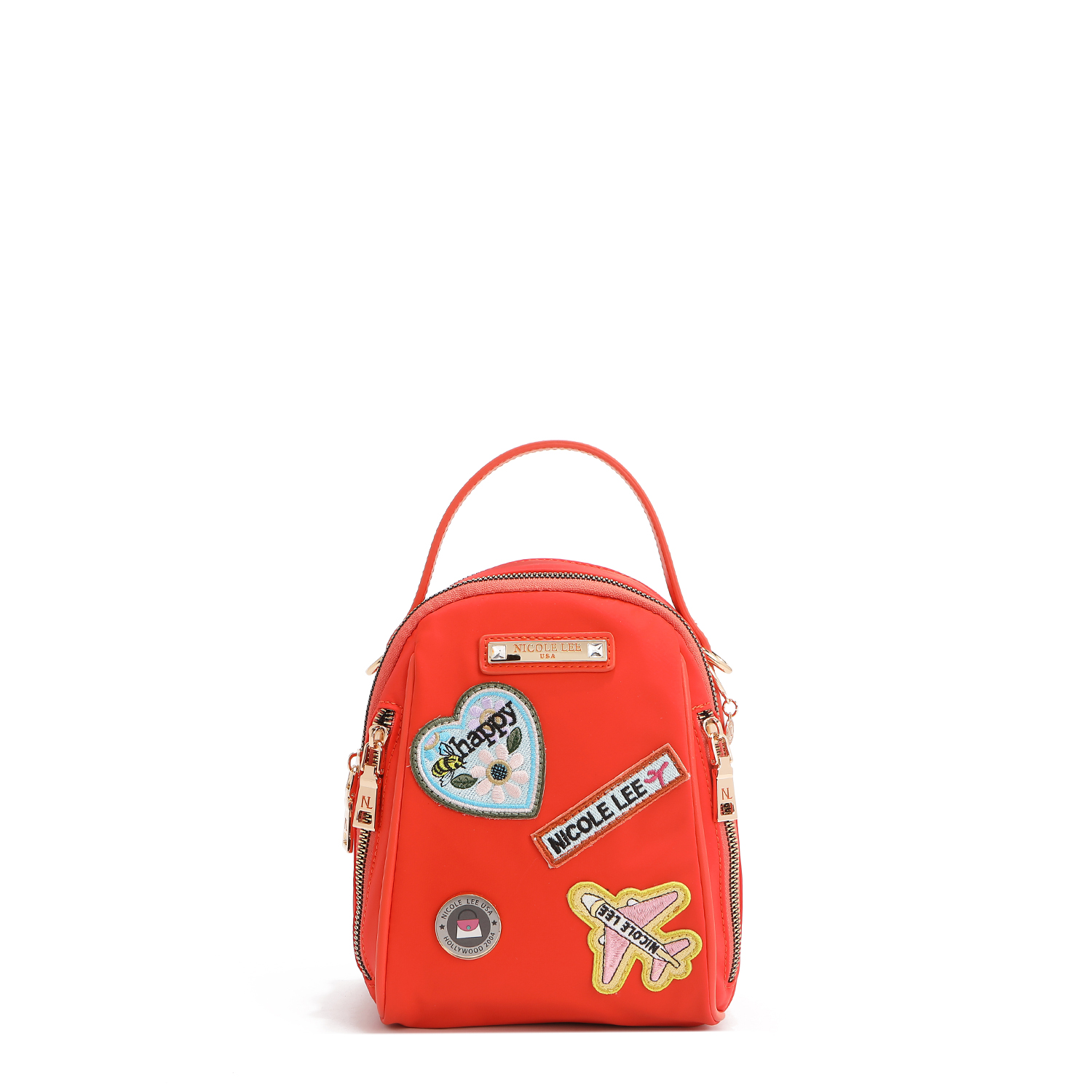 Foto 3 pulgar | Mochila Multifuncional Nicole Lee de Nailon Con Parches