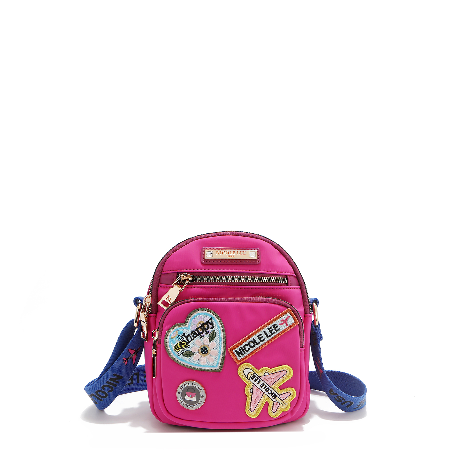 Foto 2 pulgar | Crossbody Nicole Lee de Nailon Con Parches