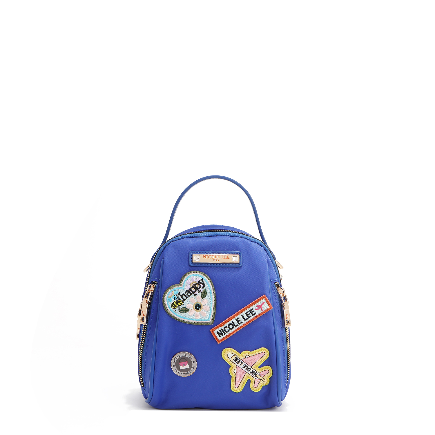 Mochila Multifuncional Nicole Lee de Nailon Con Parches