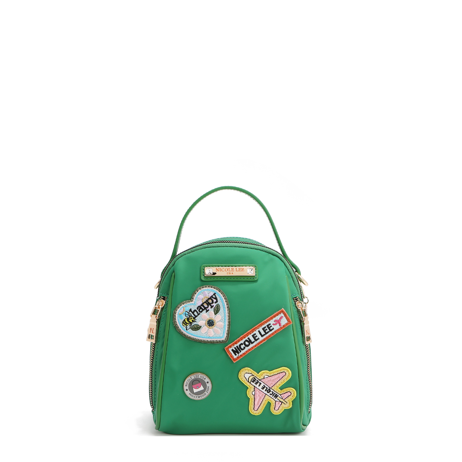 Mochila Multifuncional Nicole Lee de Nailon con Parches