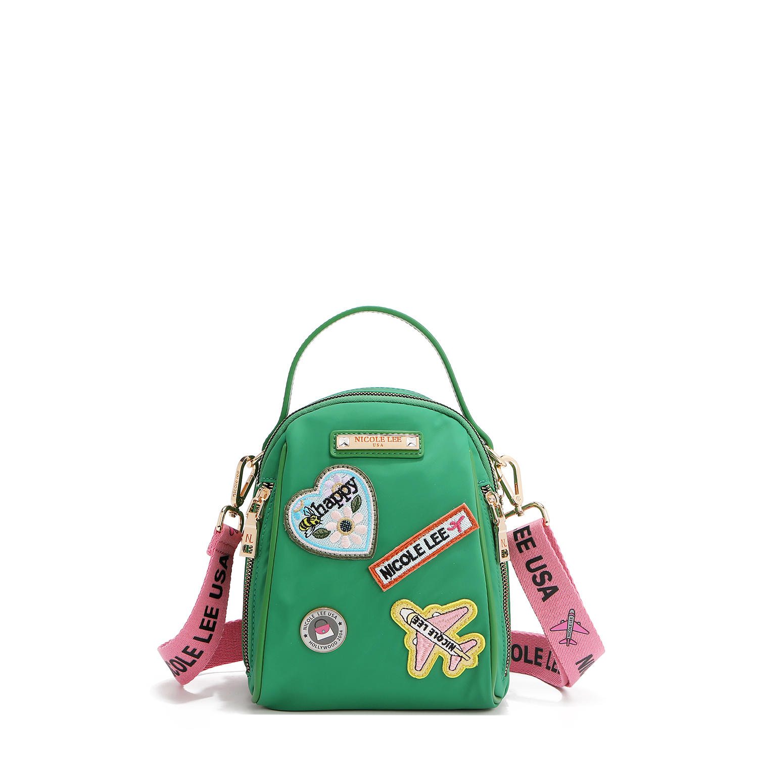 Foto 4 pulgar | Mochila Multifuncional Nicole Lee de Nailon con Parches