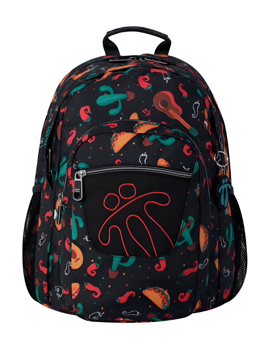 Foto 2 pulgar | Mochila Escolar Acuarela 8e2 Totto Diseño Mexicano Color Negro