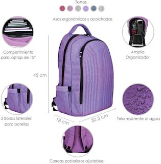 Foto 2 | Mochila Shell Morada