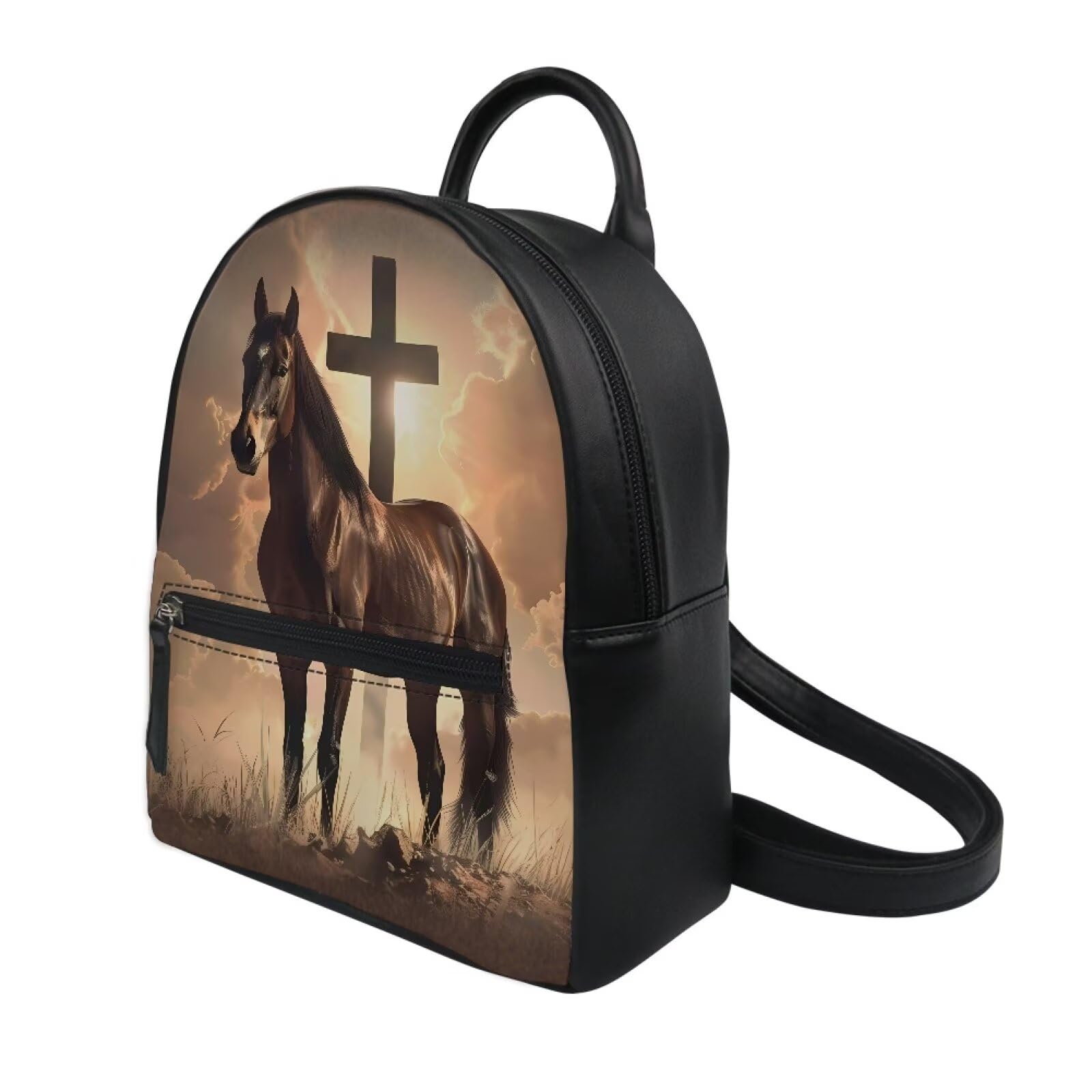 Foto 3 pulgar | Minimochila Showudesigns Cross Horse Marron para Mujer - Venta Internacional