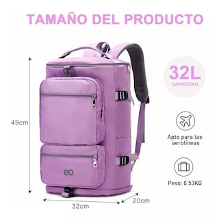 Foto 2 | Mochila Multifuncional Eo Safe Imports Esi-11460-1 Púrpura