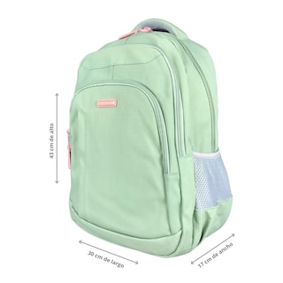 Foto 3 | Mochila Golden Star Escolar Urbana Lisa Df-8953 Color Verde