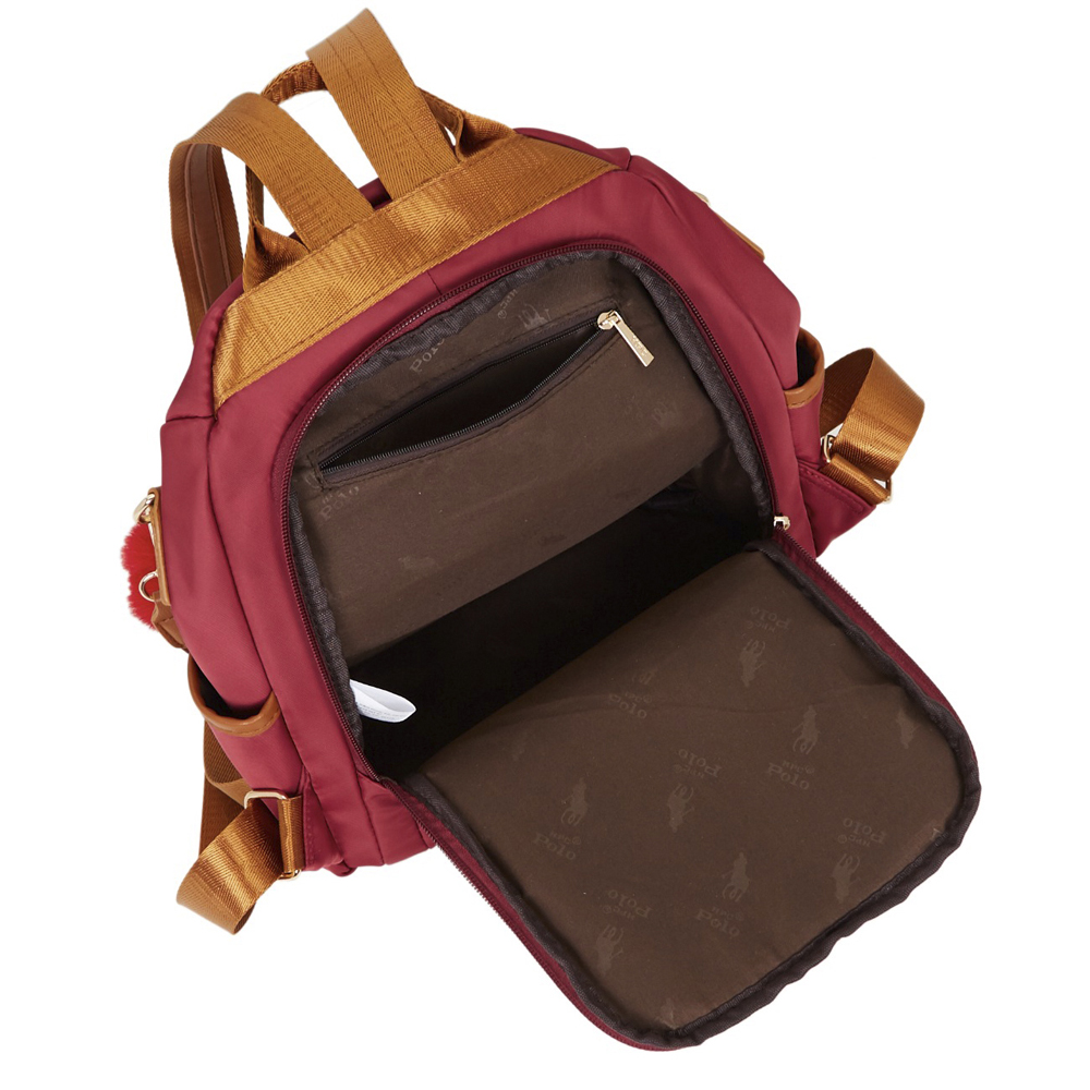 Foto 4 pulgar | Mochila Hpc Polo Color Vino