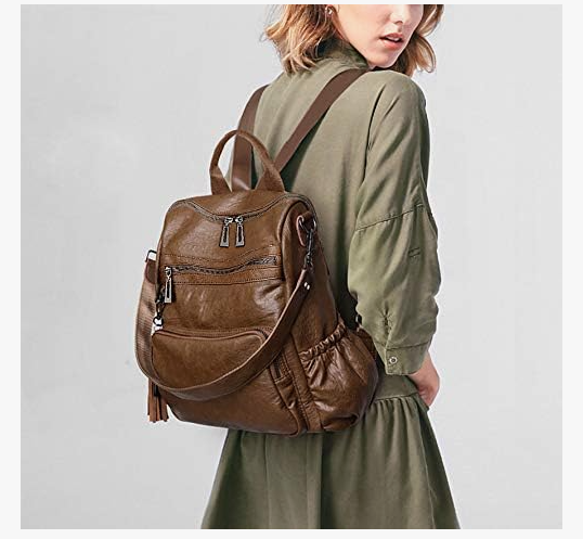 Foto 3 pulgar | Mochila de Piel Xtellar Marrón para Mujer