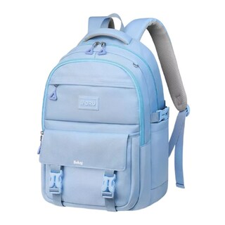 Foto 2 | Mochila Escolar Antirrobo Diseño Liso 30l, Azul Cielo Belug