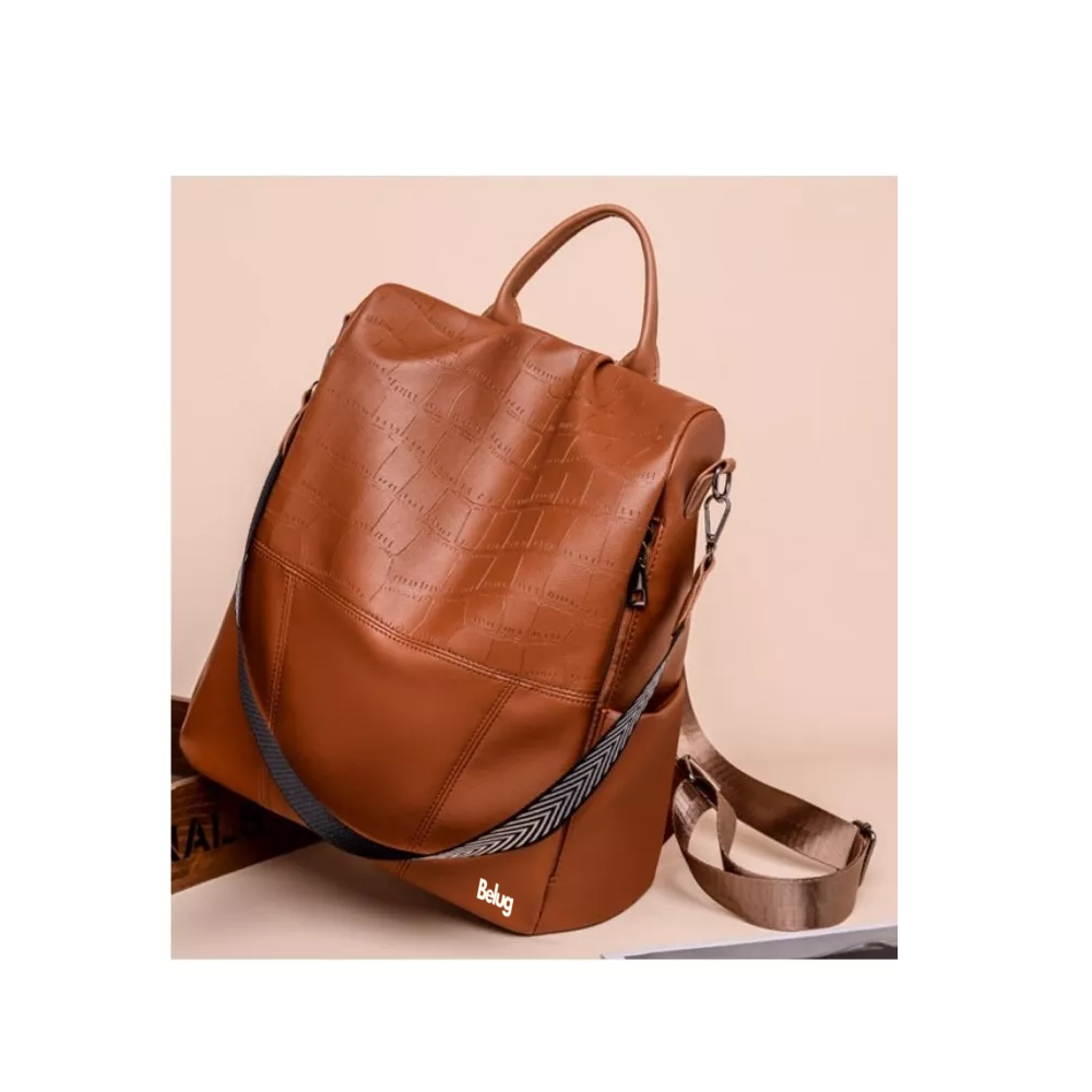 Foto 3 pulgar | Bolsa Mochila Belug Moda De Mujer Super Calidad Antirrobo, Marrón A