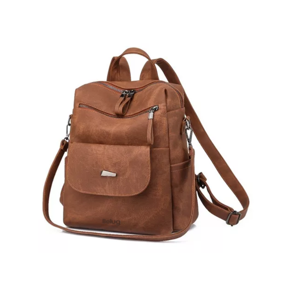 Foto 2 pulgar | Mochila Antirrobo De Mujer Moda Tendencia Hombro Casual Marrón Belug