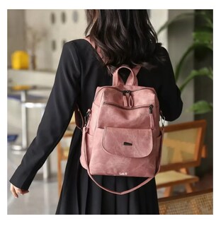 Foto 3 | Mochila Multiuso De Dama Diseño Lisa 11l, Rosa