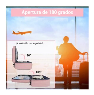 Foto 4 | Mochila De Viaje Para Mujer, Aprobado Por Avión 10kg, Antirrobo Belug Rosa