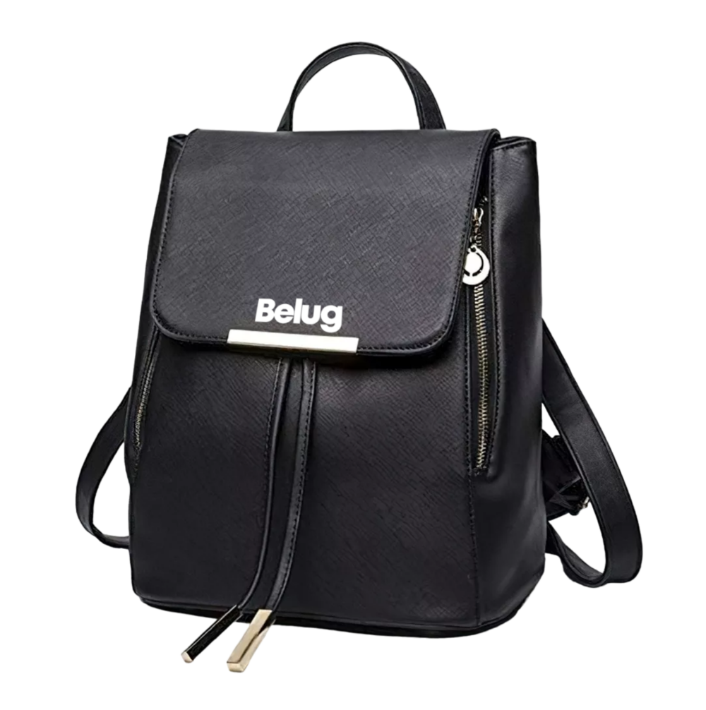 Foto 2 pulgar | Language Mochila De Mujer Bolsa Con Metálica Moda Impermeable Casual Negro Belug