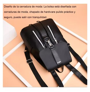 Foto 3 | Bolso Mochila Lab.g Multifuncional Impermeable Y Antirrobo Para Mujer, Negro