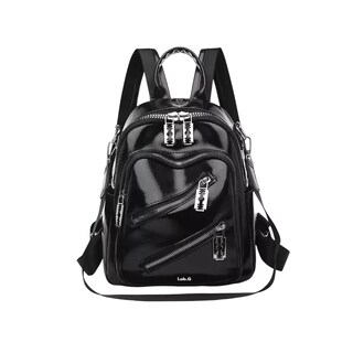 Foto 1 | Mochila De Cuero Suave Y Simple De Moda Negro