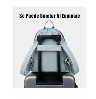 Foto 3 | Mochila Bolso De Mujer Impermeable Antirrobo Verde Claro