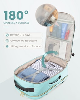 Foto 2 | Mochila Lovevook de Viaje 17 Pulgadas Menta - Venta Internacional
