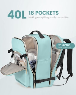 Foto 3 | Mochila Lovevook de Viaje 17 Pulgadas Menta - Venta Internacional