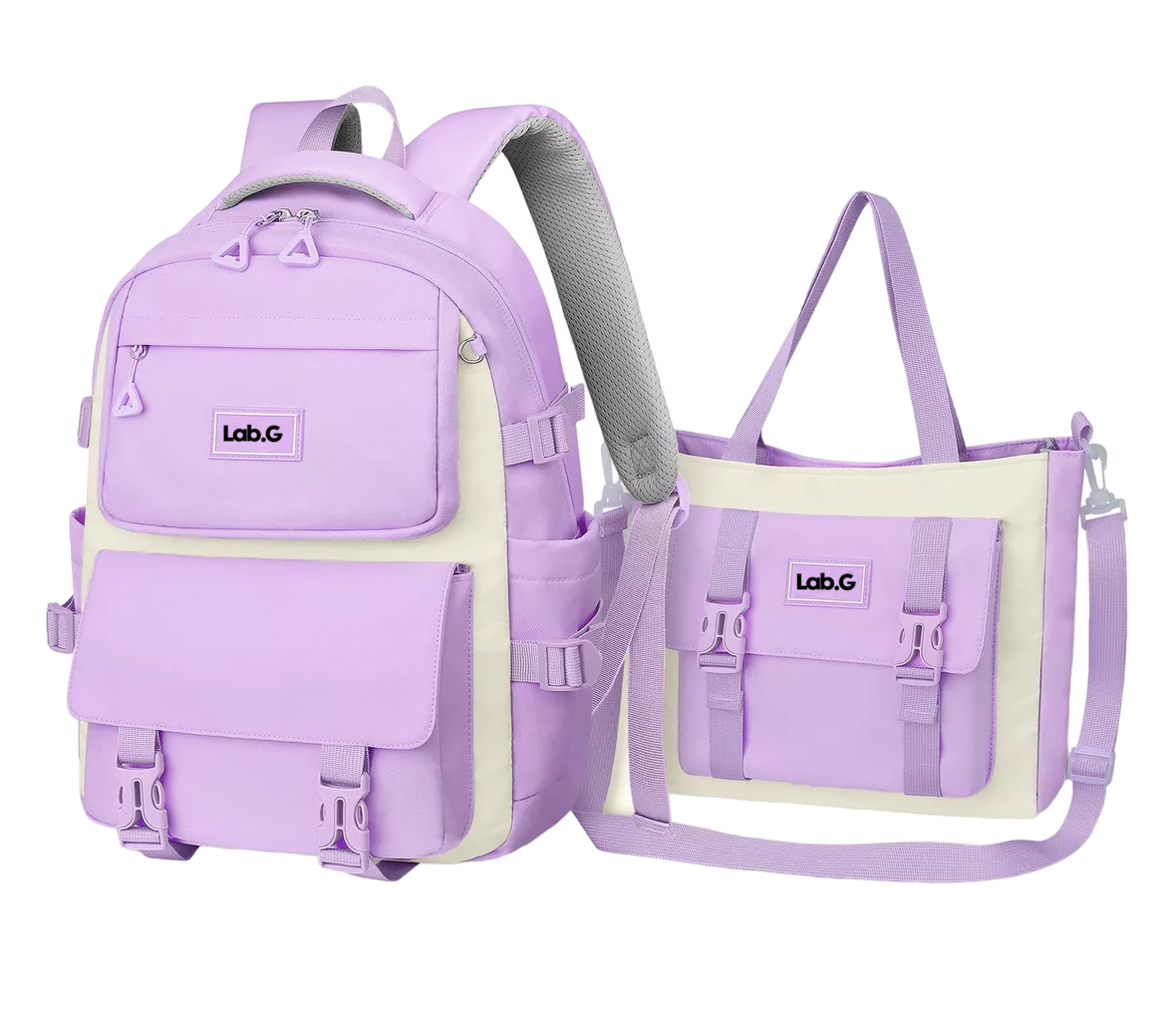 Mochila Escolar Viaje Bolsa Impermeable Mochilas Reforzada 2 En 1 Violeta