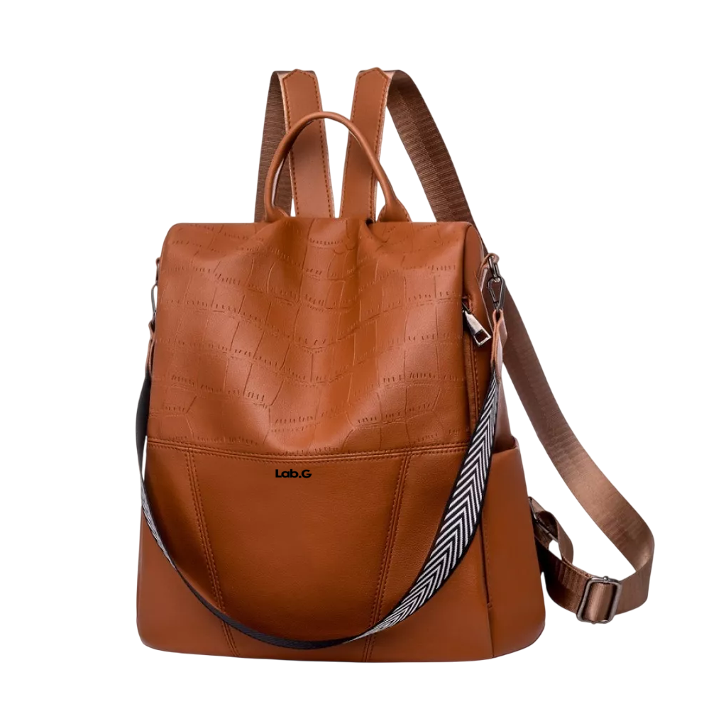 Bolsa Mochila Moda De Mujer Lab.g Super Calidad Antirrobo, Marrón A