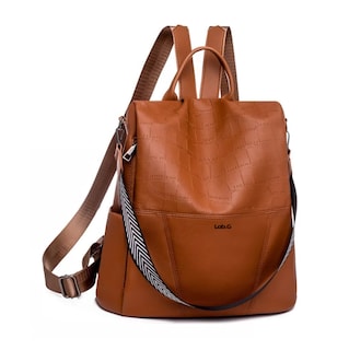 Foto 5 | Bolsa Mochila Moda De Mujer Lab.g Super Calidad Antirrobo, Marrón A