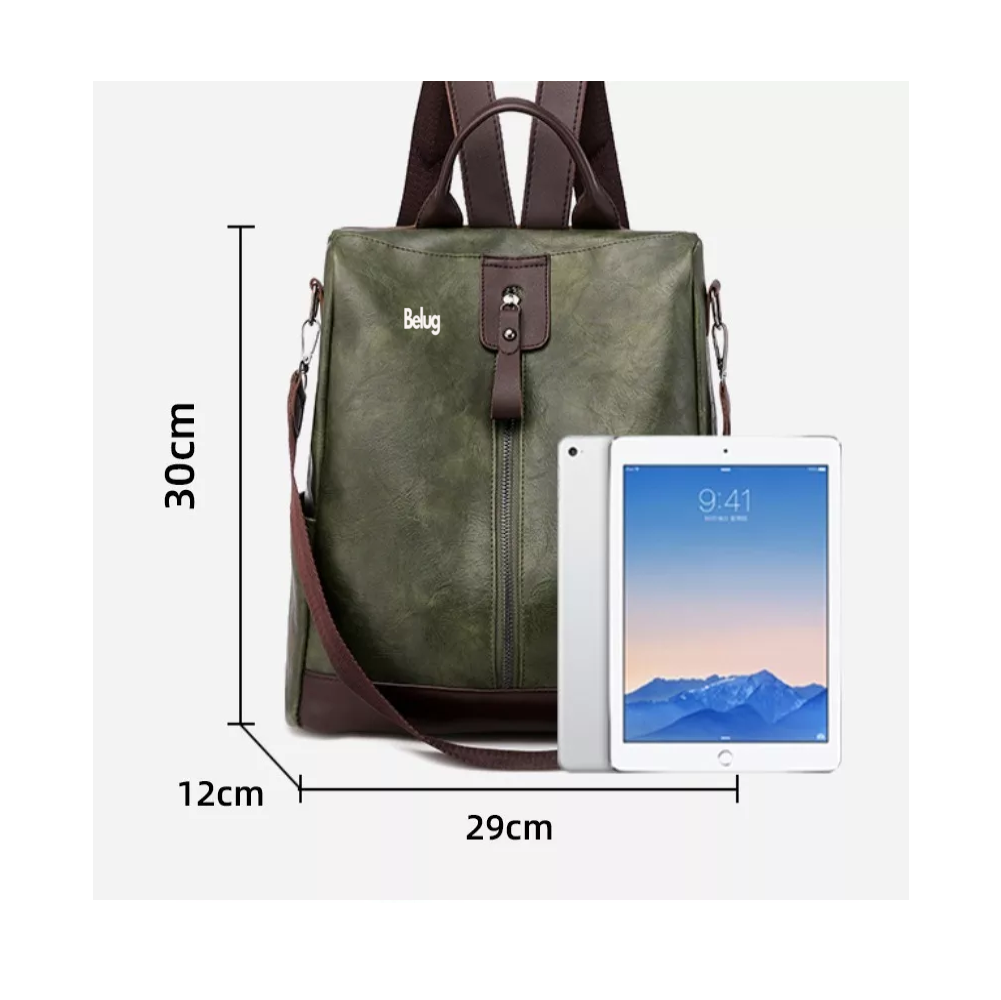 Foto 5 | Mochila Mujer, Mochila Antirrobo Bolsos Mochila Mujer Piel, Belug  Verde