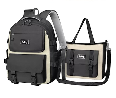 Foto 1 | Mochila Escolar Viaje Bolsa Impermeable Mochilas Reforzada 2 En 1 Belug Negro