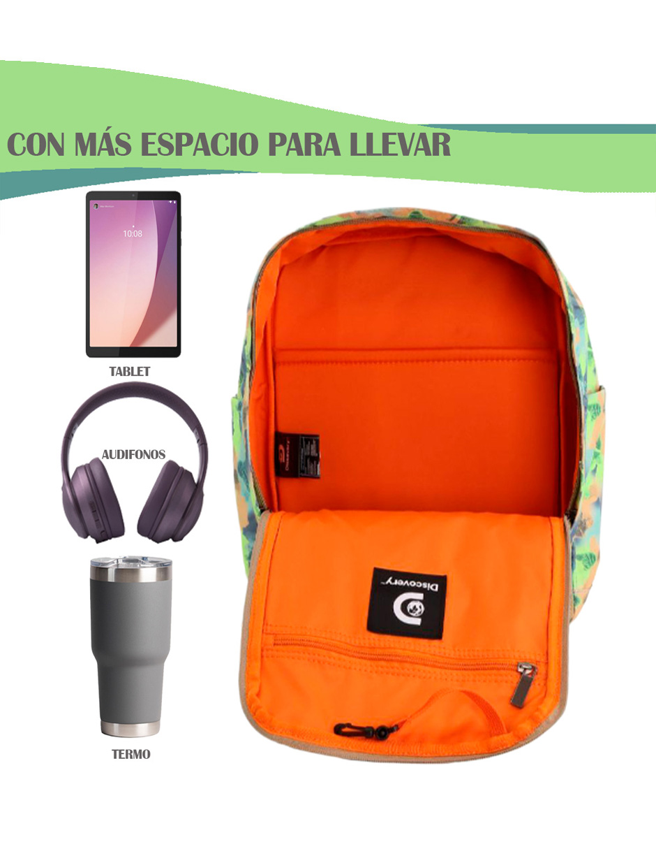 Foto 5 pulgar | Mochila Cave Discovery Chica Color Verde Camo