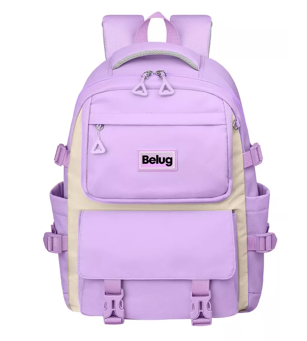 Foto 5 pulgar | Mochila Escolar Viaje Bolsa Impermeable Mochilas Reforzada 2 En 1, Belug  Violeta