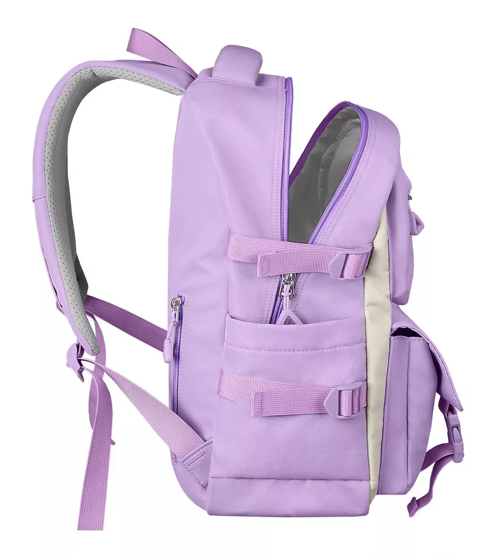 Foto 6 pulgar | Mochila Escolar Viaje Bolsa Impermeable Mochilas Reforzada 2 En 1, Belug  Violeta