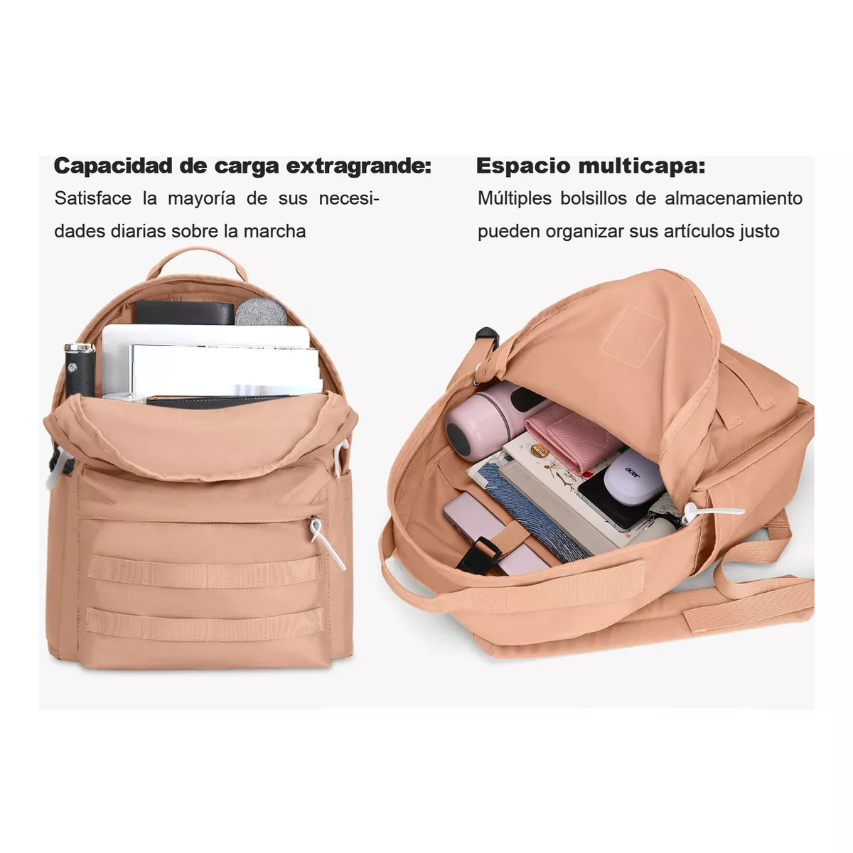 Foto 5 pulgar | Mochila Escolar De Moda Y Viaje Belug Rosa