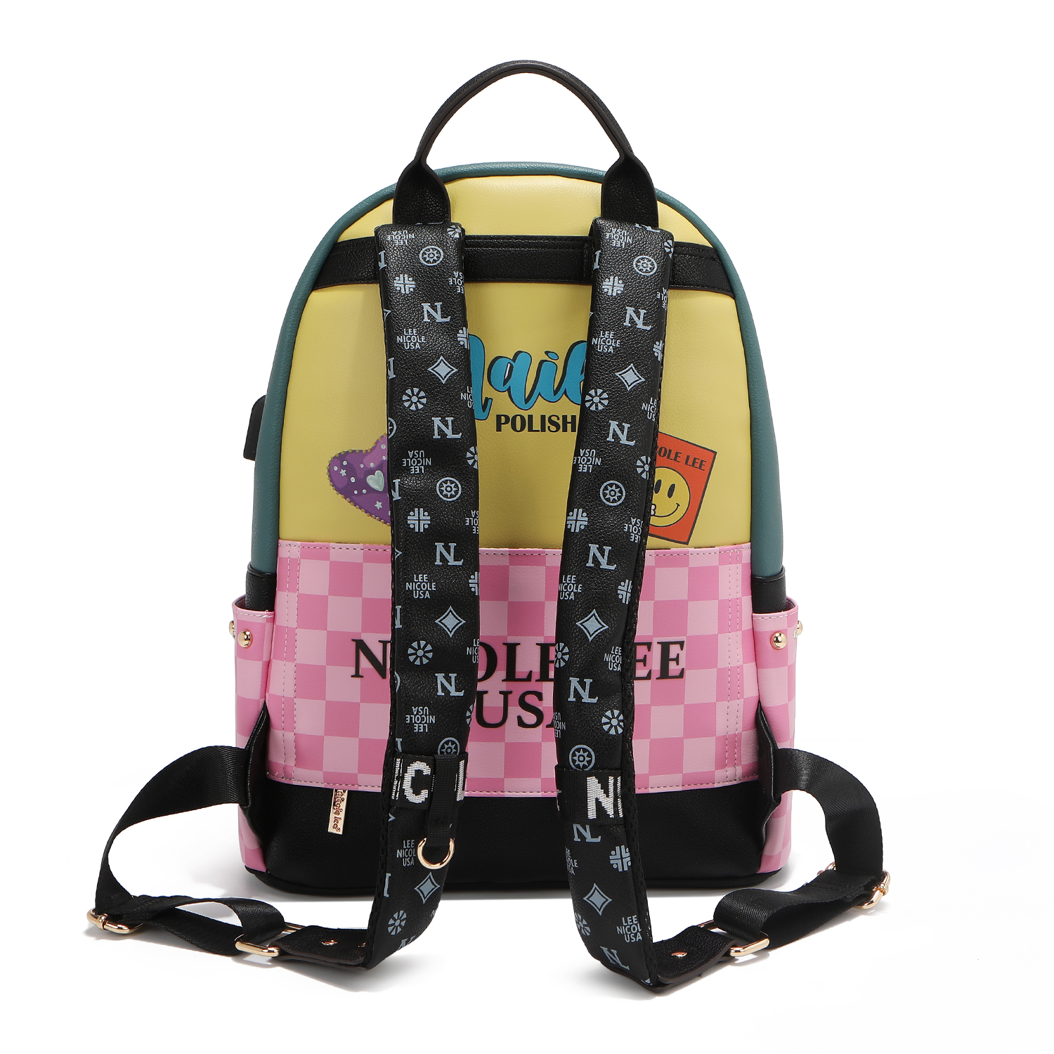 Foto 3 pulgar | Mochila Nicole Lee Print Porta Laptop Nail Polish