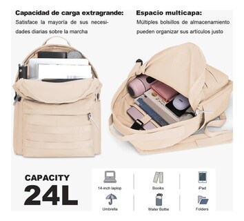 Foto 4 | Mochila Escolar De Moda Y Viaje Belug Beige